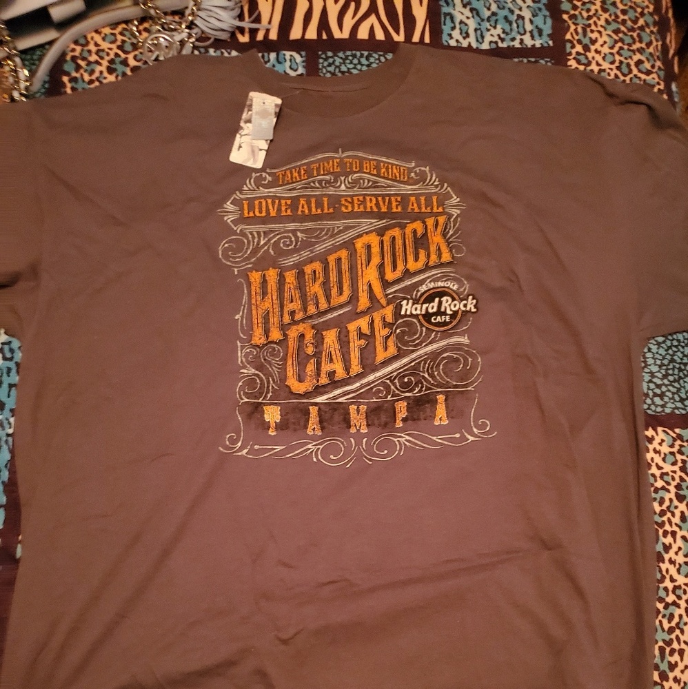 New gray hardrock t shirt XXXL